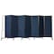 National Public Seating NPS Room Divider, 6' Height, 7 Sections, Blue RDB6-7PT04 - alternate 4